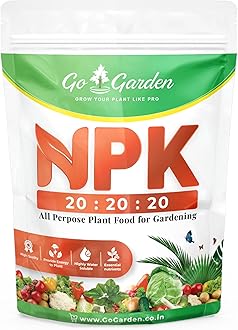 Go Garden NPK 20 20 20 Fertilizers For Plants 450 G | Boost Your Plants' Growth and Production with NPK Fertilizers | Ideal for Home, Garden & Outdoor Plant Care - 450 G