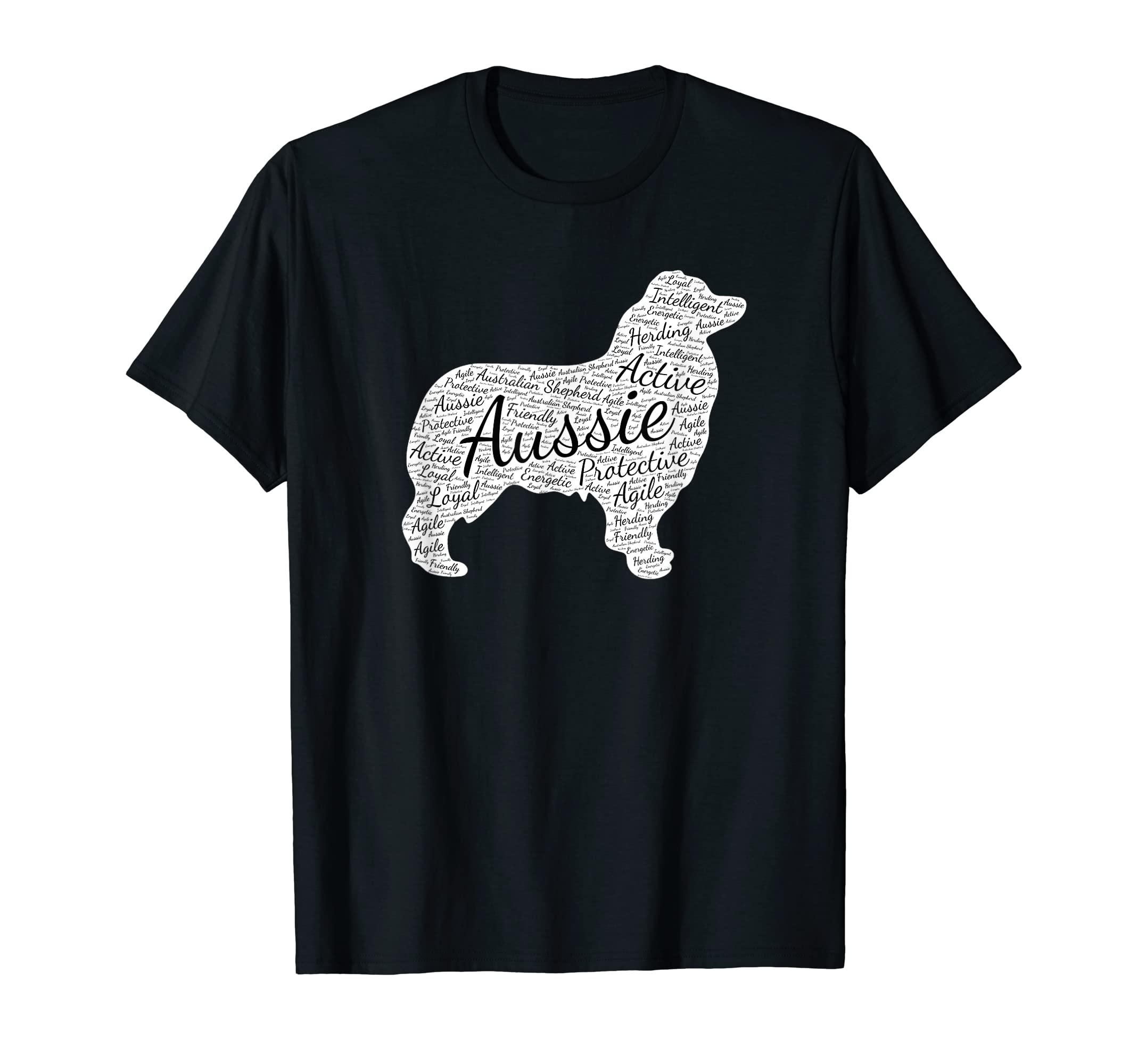 Cute Aussie T Shirt - Australian Shepherd Personality Traits T-Shirt