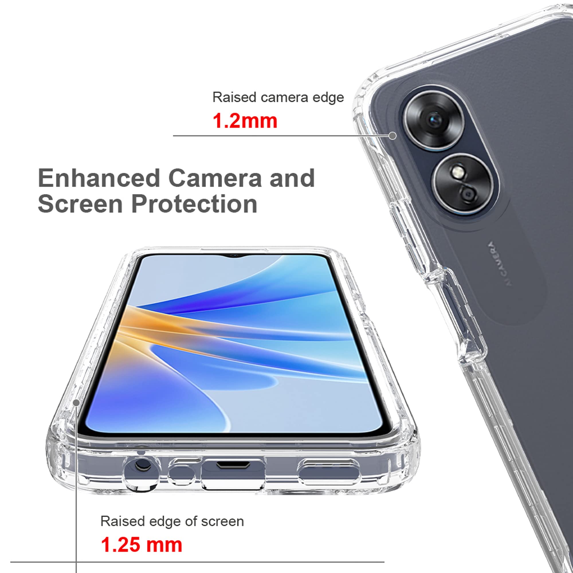 DEDUX Custodia Per Oppo A17 – Cover In Vetro Temperato 9H Con Design Cielo Stellato E Paraurti In TPU Morbido, Foglie Verdi, Supporta Ricarica Wireless