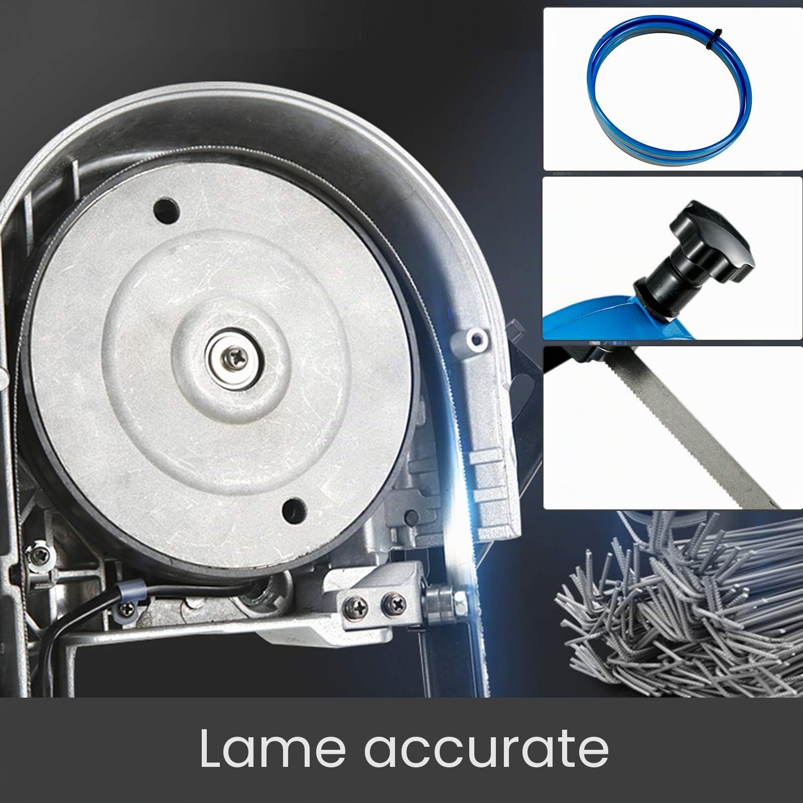 VEVOR Sega a nastro per metallo 1000W verticale 0°-45° da tavolo, Metallo Fibra di vetro Plastica