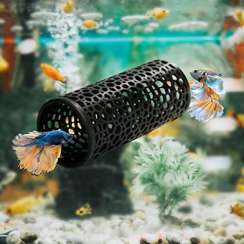 Miniatura 6 de Abizoo Juguetes para Peces Betta - Túnel Betta Negro, Cueva Hueca de Agujero Pequeño, Más Seguro para Peces Pequeños y Camarones, Decoración de