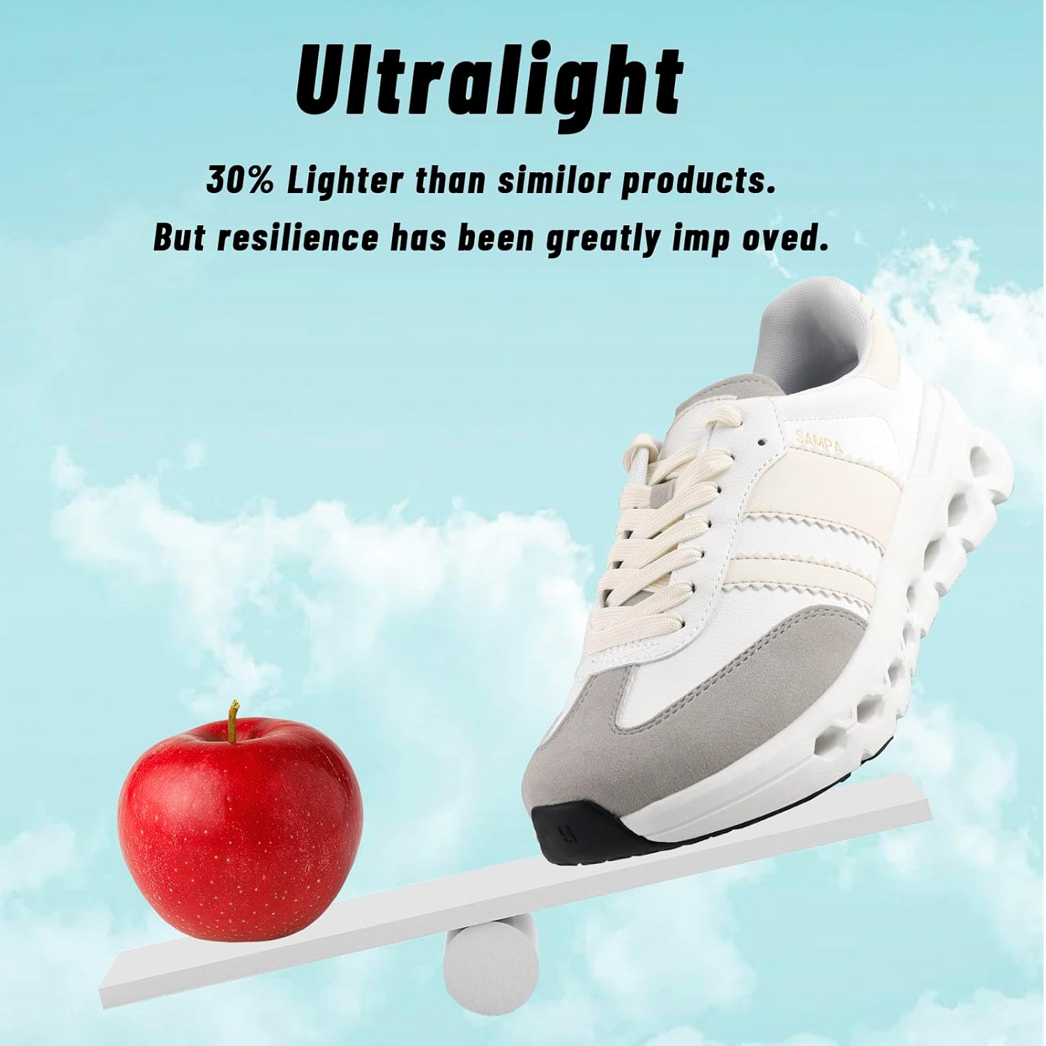 Sneakers for Women Men Non-Slip Work Shoes Casual Lace-Up Tennis Shoes Womens Fashion Sneakers - Lightweight Arch Support All-Day Comfort Sneakers - Image 5