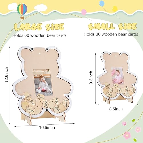 Miniatura 3 de Libro de invitados con texto en inglés We Can Bearly Wait, libro de invitados con texto en inglés We Can Bearly Wait, libro de invitados para fiesta