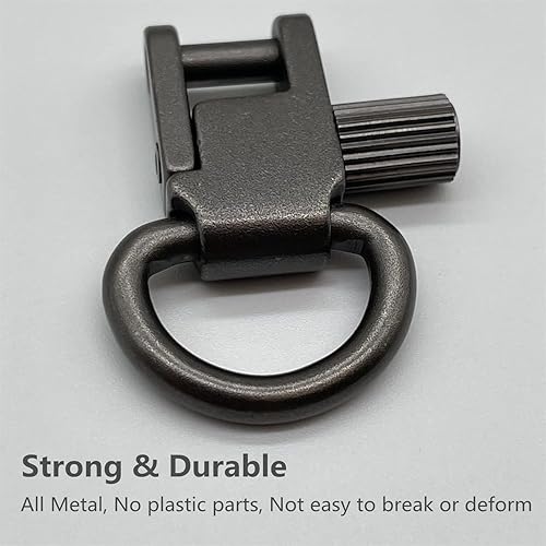 Miniatura 4 de DDOUT Soportes giratorios de eslinga, clip de fijación de metal resistente con anillo en D