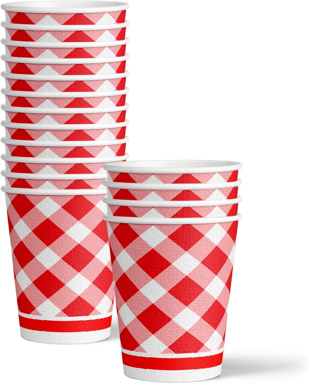 Let's BBQ Red Gingham Birthday Party Supplies - 64 Piece Summer Barbeque Picnic Tableware Set Includes Large 9" Dinner Plates and 8" Dessert Paper Plates Napkins Cups - Kit for 16 - Image 5