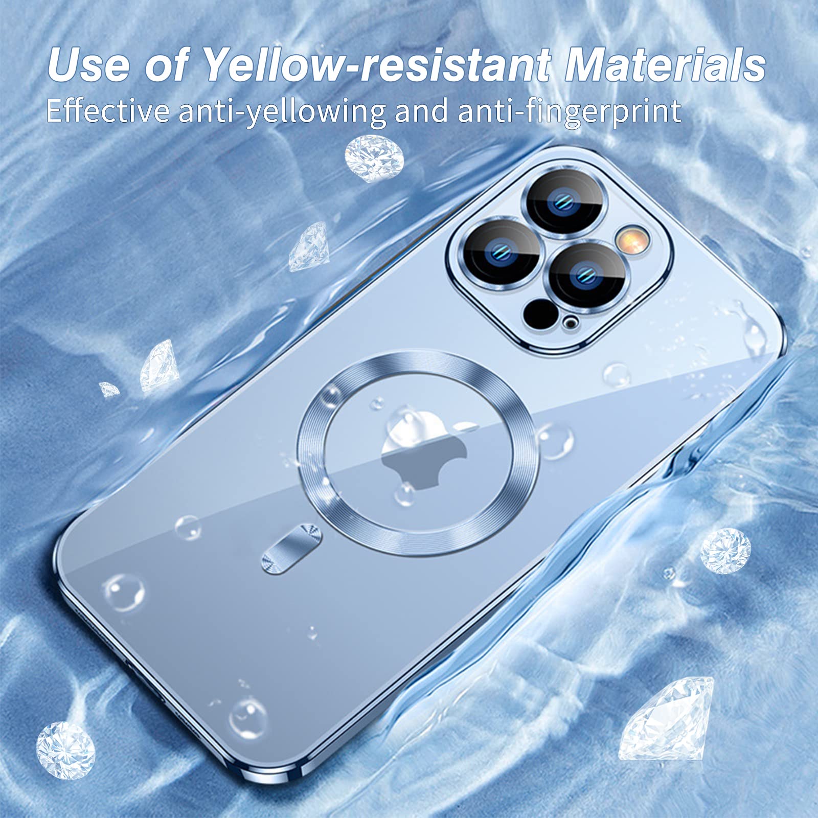 Cover Magnetica per iPhone 11 Pro Max, Compatibile con MagSafe, Ricarica Wireless Custodia per Telefono Anti-ingiallimento, Militare Antiurto Protezione, Custodia Sottile per iPhone 11 Pro Max, Blu