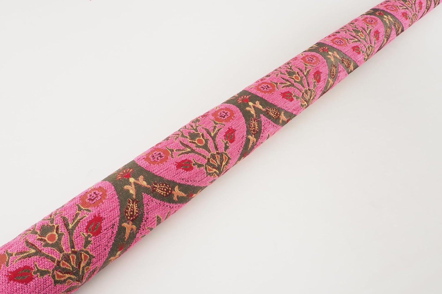Upholstery Fabric, Turkish Fabric By the Meter, By the Yard, Pink Tulip Pattern Jacquard Chenille Upholstery Fabric - 1 Yard