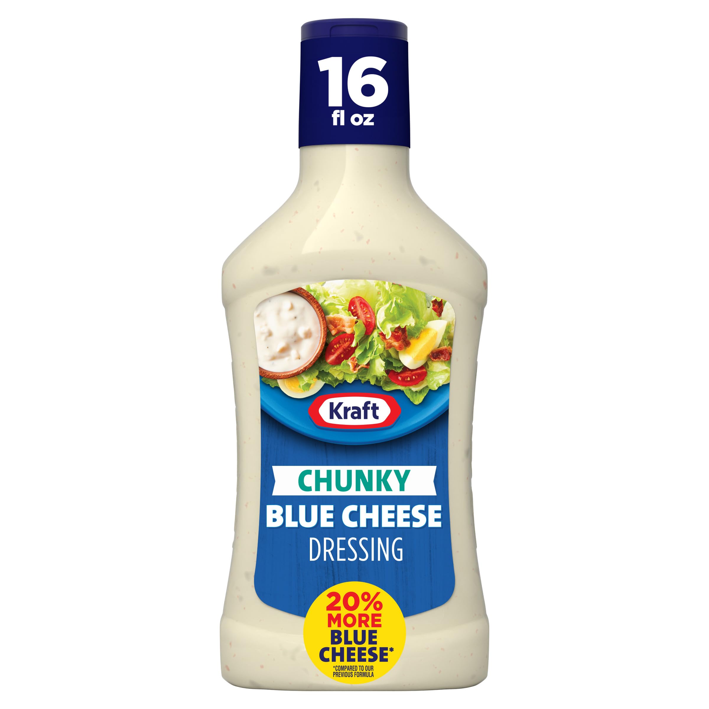 Amazon.com : Kraft Dressing, 1 Bottle, for Salads and Dipping, Chunky Blue  Cheese, No High-Fructose Corn Syrup, No Artificial Flavors, 16 oz :  Everything Else