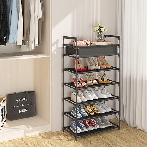 Miniatura 6 de Boeeoan Zapatero resistente de 6 niveles de tela no tejida con organizador de almacenamiento