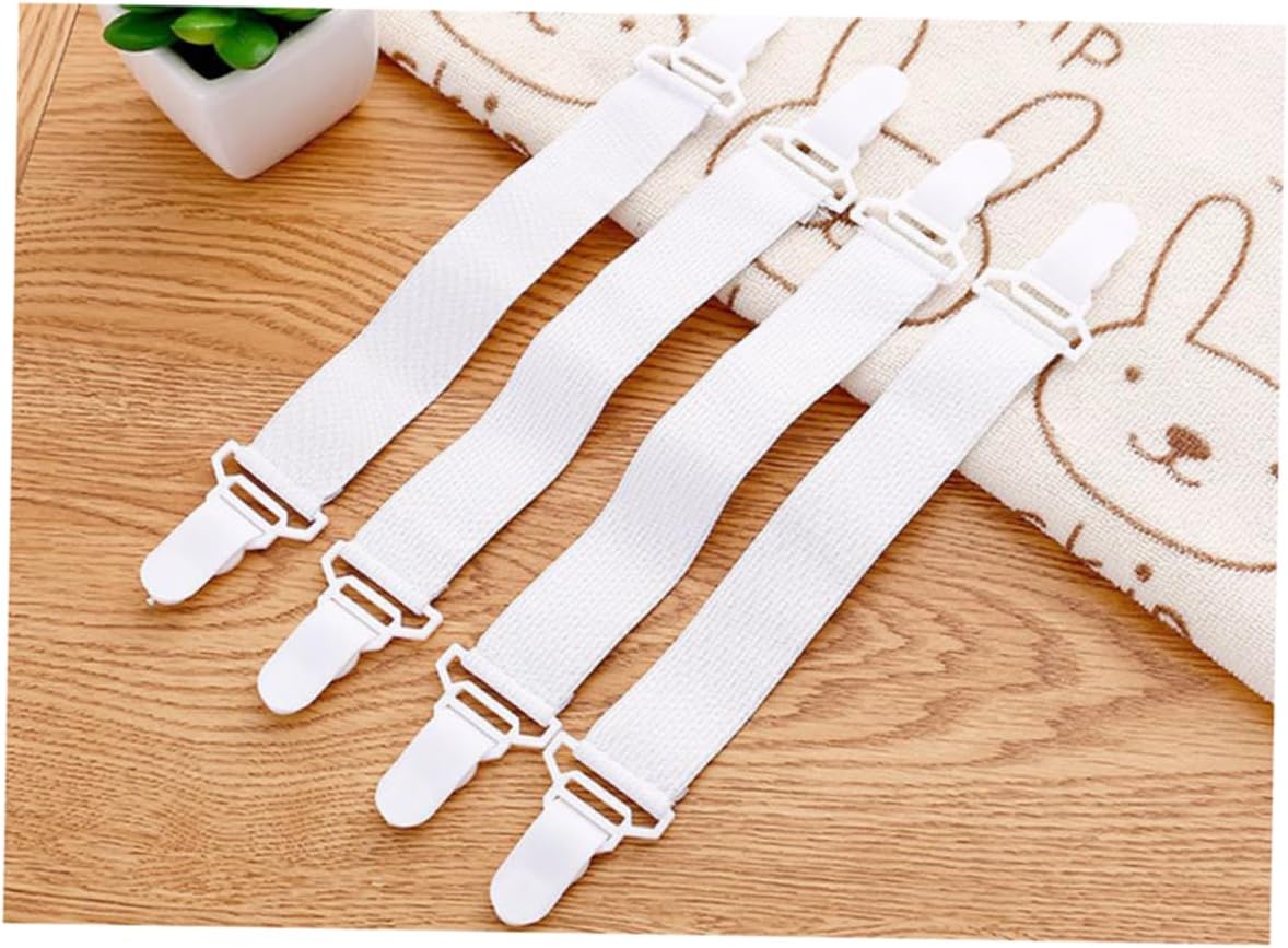 4pcs Elastic Bed Sheet Straps Sheet Holder Grippers Fasteners for Mattress Covers