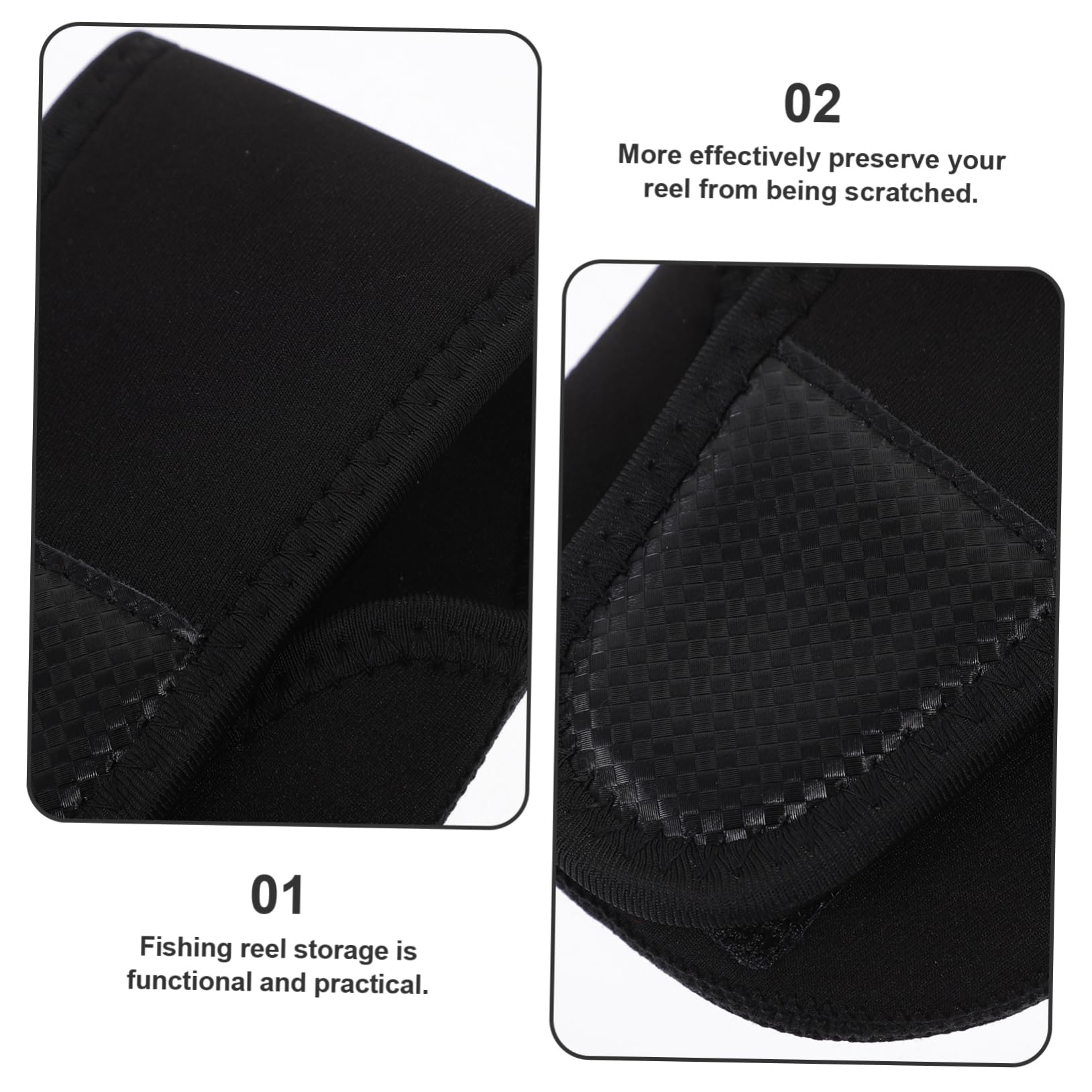 Abaodam Fishing Reel Cover Case 2 Pack Neoprene Reel Protectors Storage Bag Portable Impact Resistant