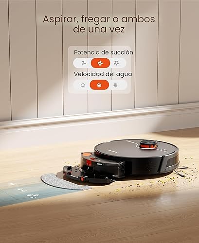 Miniatura 5 de Combo de aspiradora y trapeador robot, aspiradora robótica de navegación Lidar con estación de vaciado automático de 3.5 L, robot de vacío de 5000