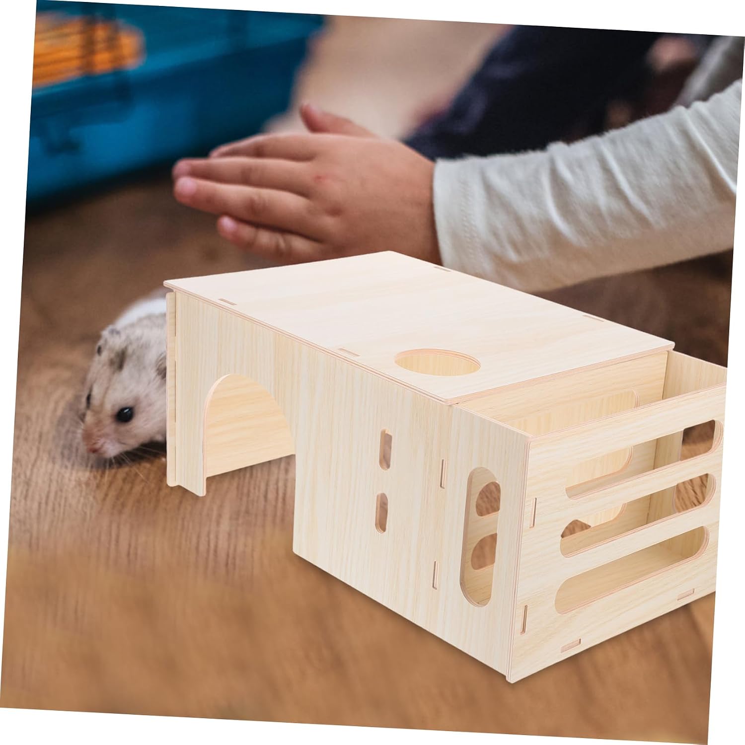 TOYANDONA Your Wooden Hamster House Guinea Pig Shelter Squirrel Hideaway Chinchilla Hideout Rabbit Nest Decorative Rat House Small Animal Habitat