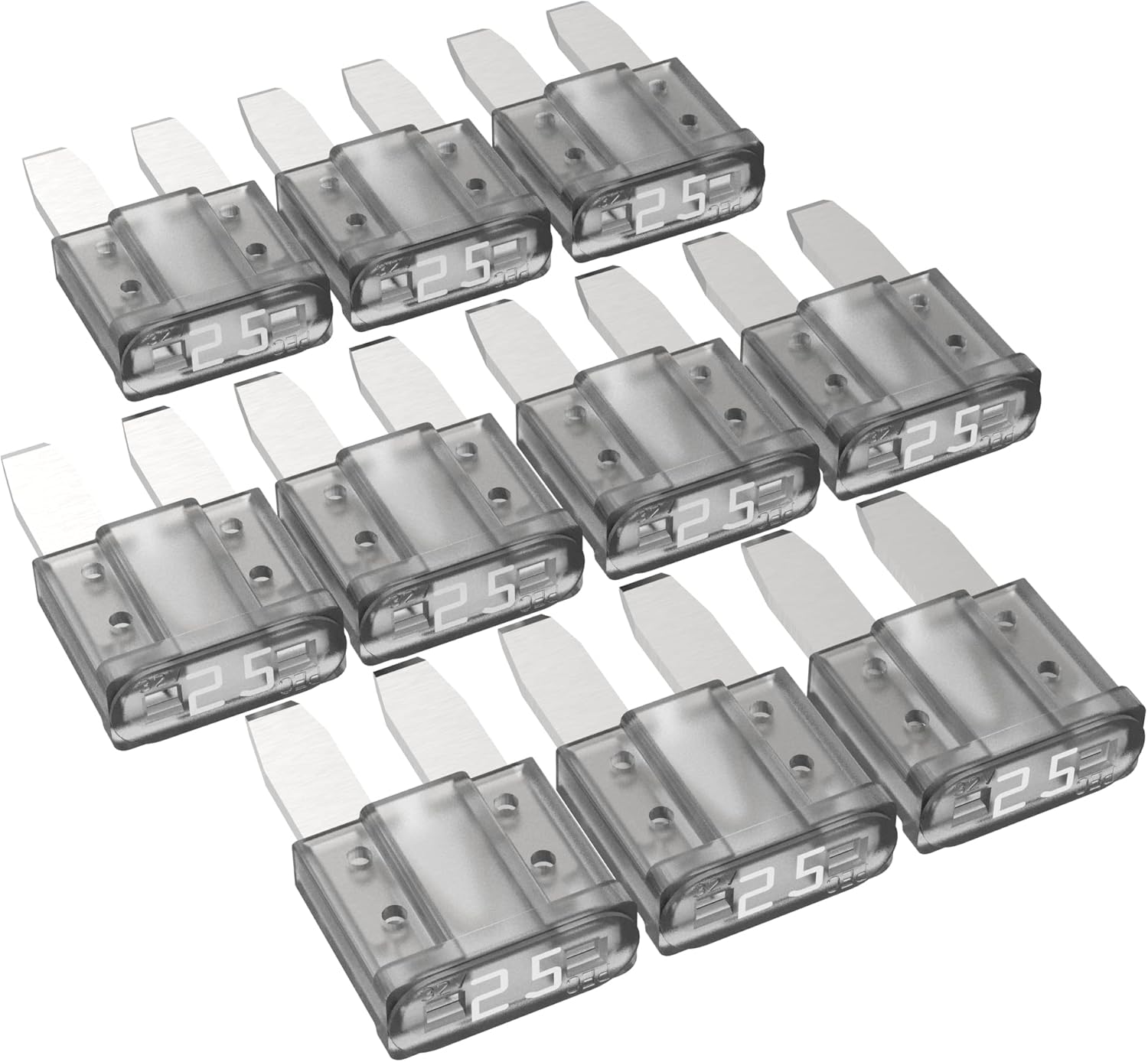 5 Fusibles Auto Micro2 25A Blancs - Format Plat, Pour Véhicules Modernes, Marque Auprotec