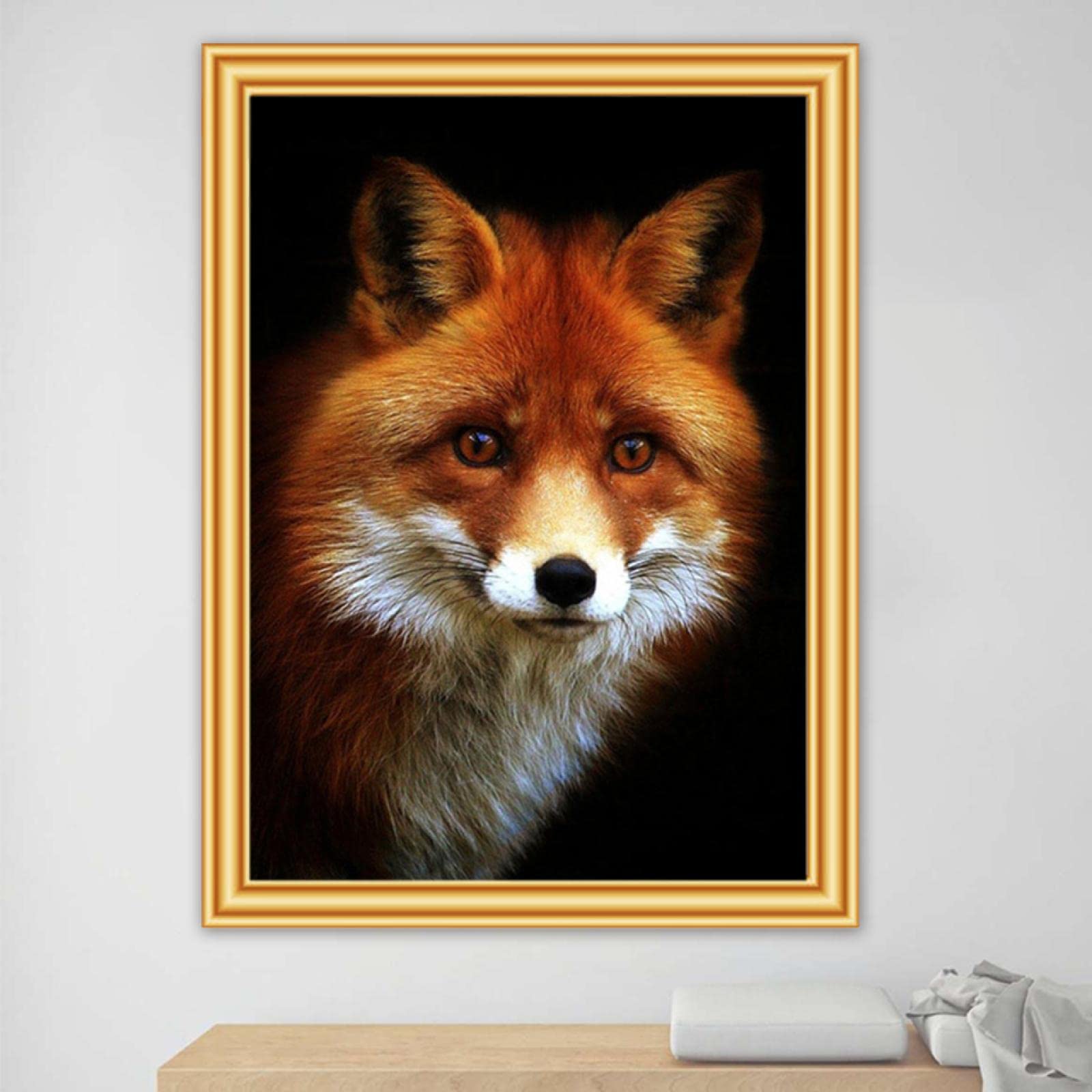 Amazon.co.jp: 5D DIYダイヤモンド絵画動物フォックスクロスステッチ