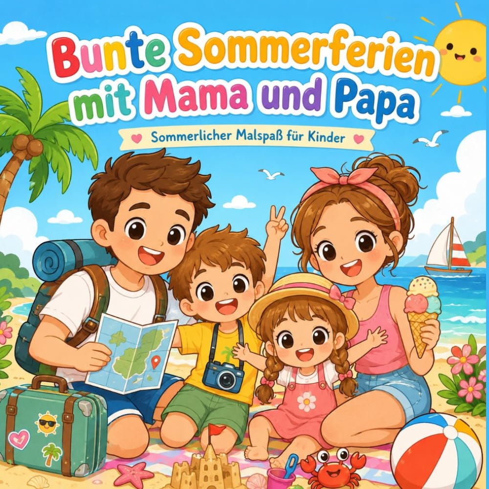 Bunte Sommerferien mit Mama und Papa: Sommerlicher Malspaß für Kinder