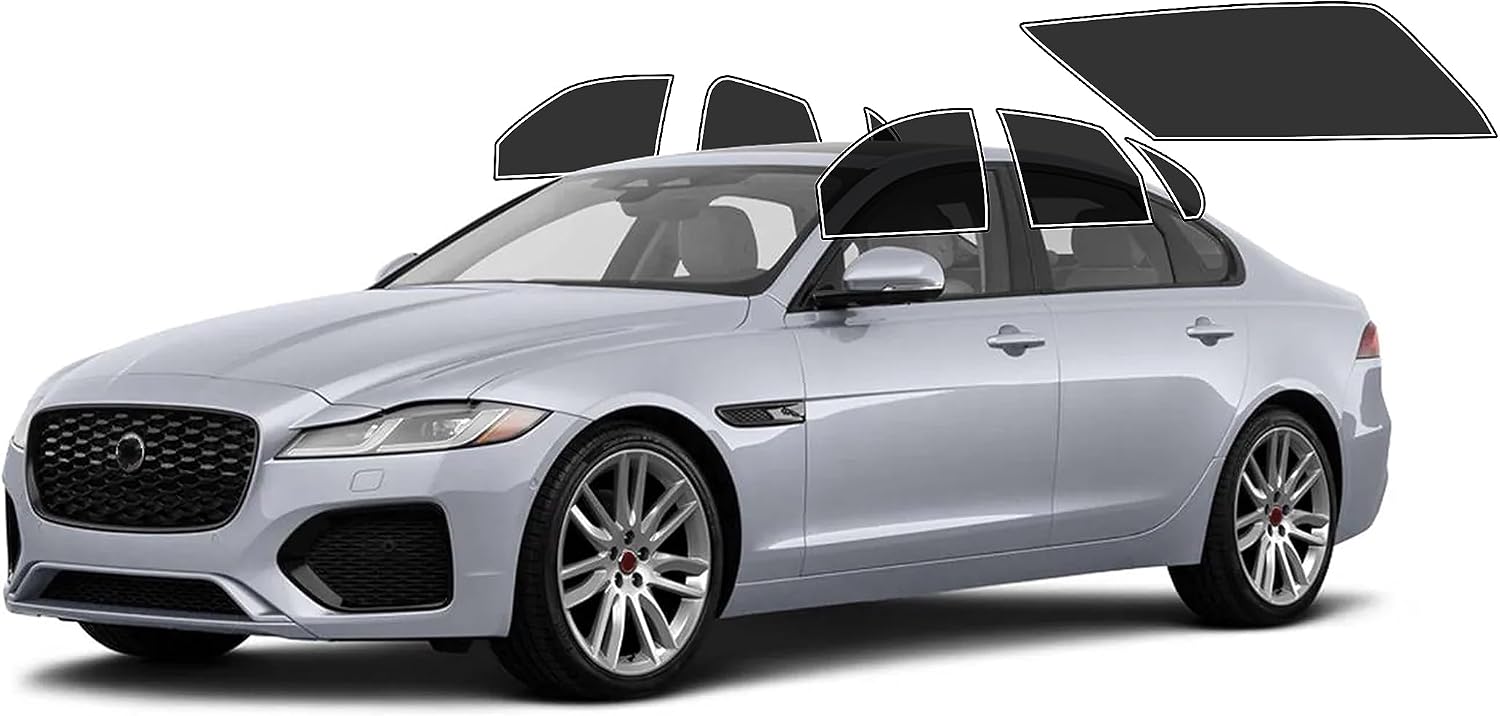 Autotek DIY Car Window Tinting Kit - Customize Shade: 5%, 10%, 20%, 35%, 50%, 70%, for Jaguar All Models Sides & Back Windows - Pre-Cut colorants for UV Blocking and Blast Protection