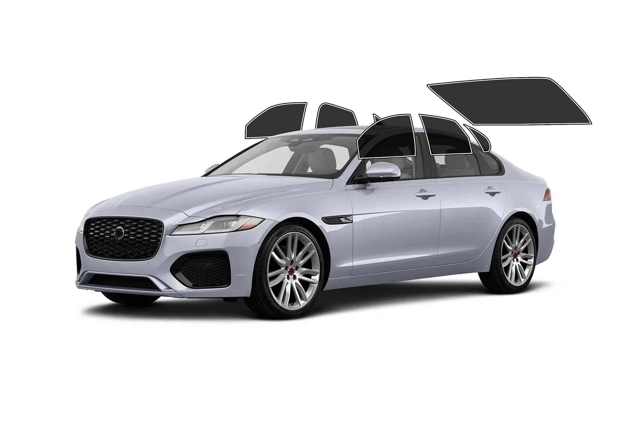 Autotek DIY Car Window Tinting Kit - Customize Shade: 5%, 10%, 20%, 35%, 50%, 70%, for Jaguar All Models Sides & Back Windows - Pre-Cut colorants for UV Blocking and Blast Protection