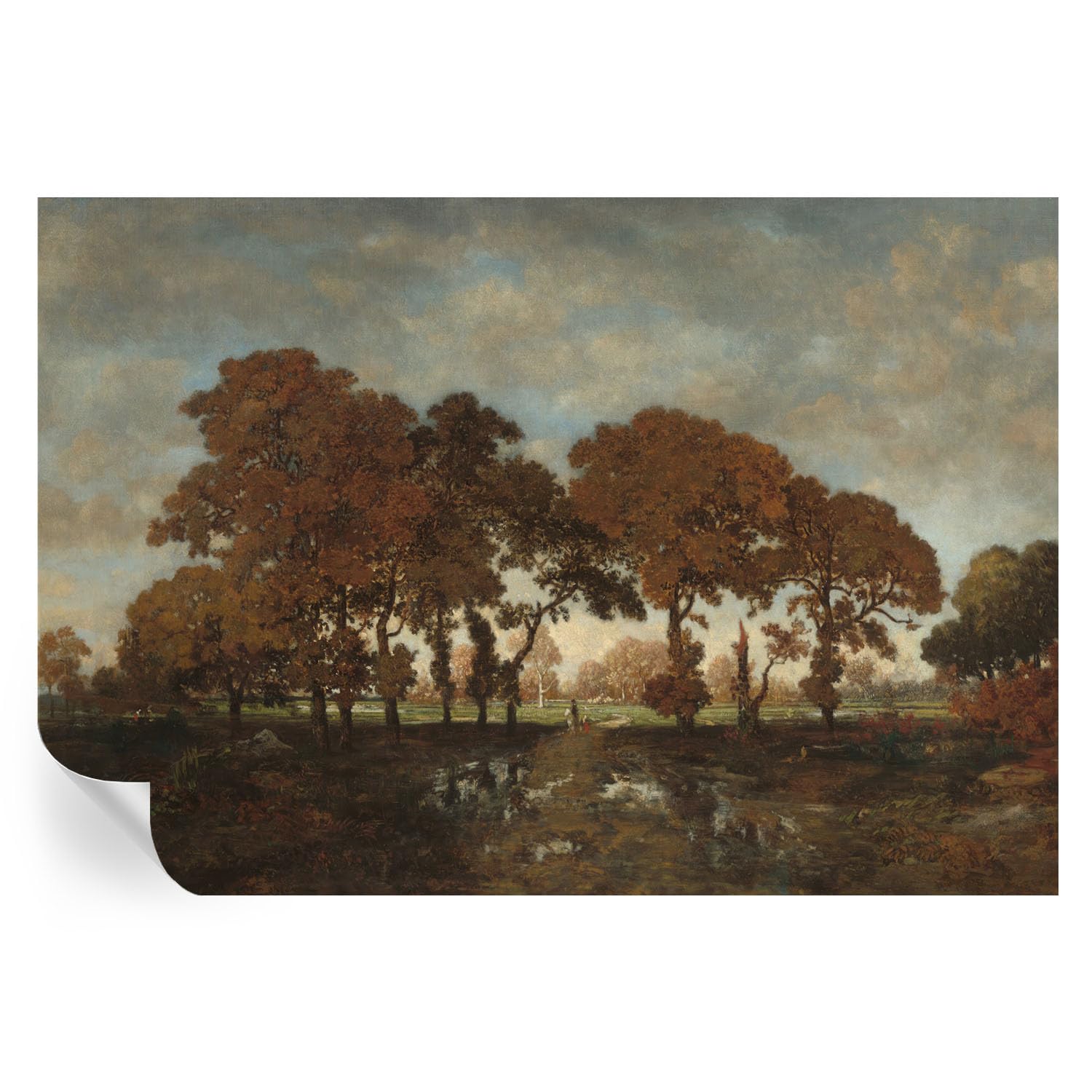 Murales autoadhesivos con paisaje idílico de 152x104 cm para el hogar
