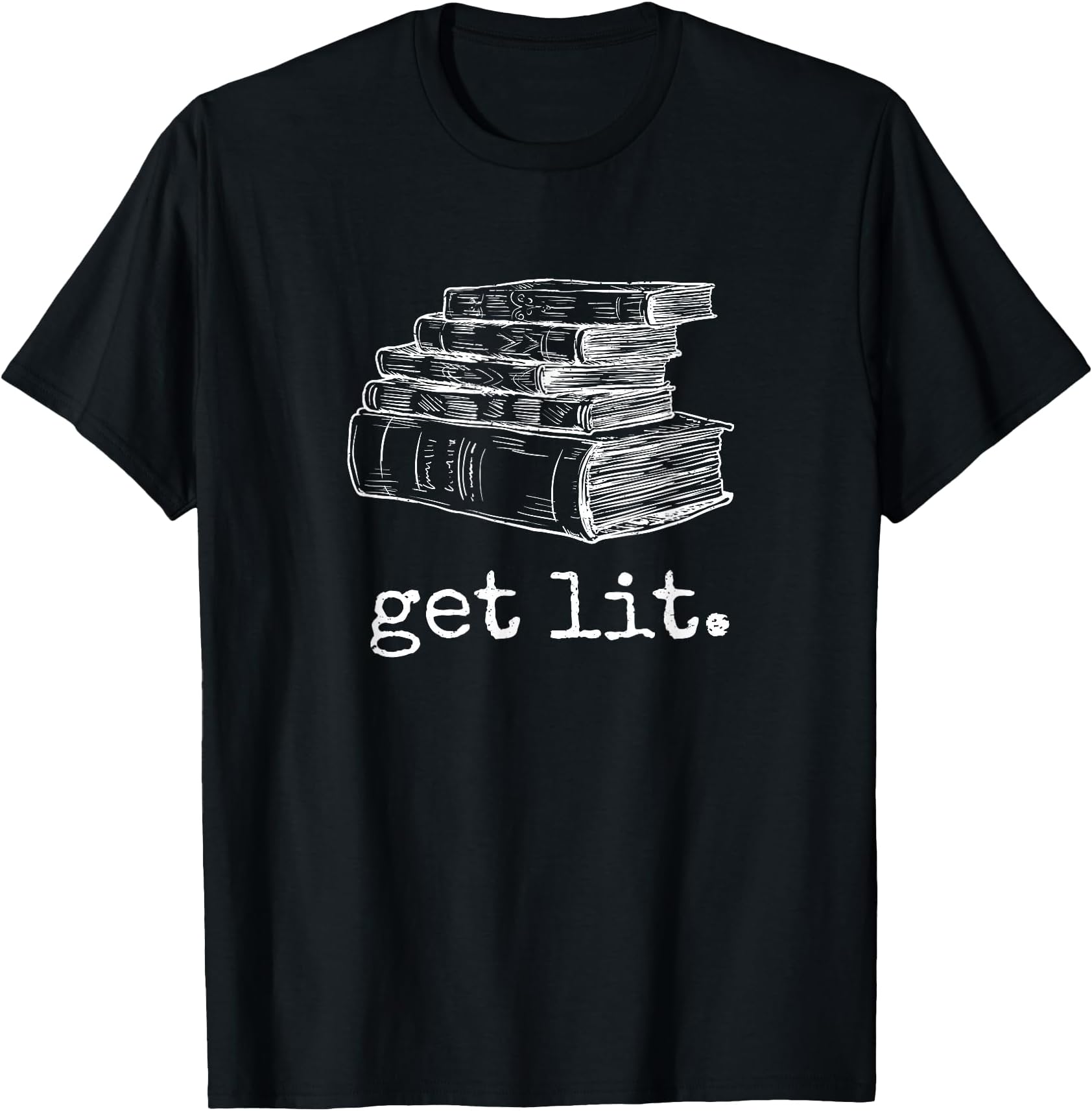 Get Lit with Books Funny Meme - Gift for Book Lover, Reading T-Shirt Small
