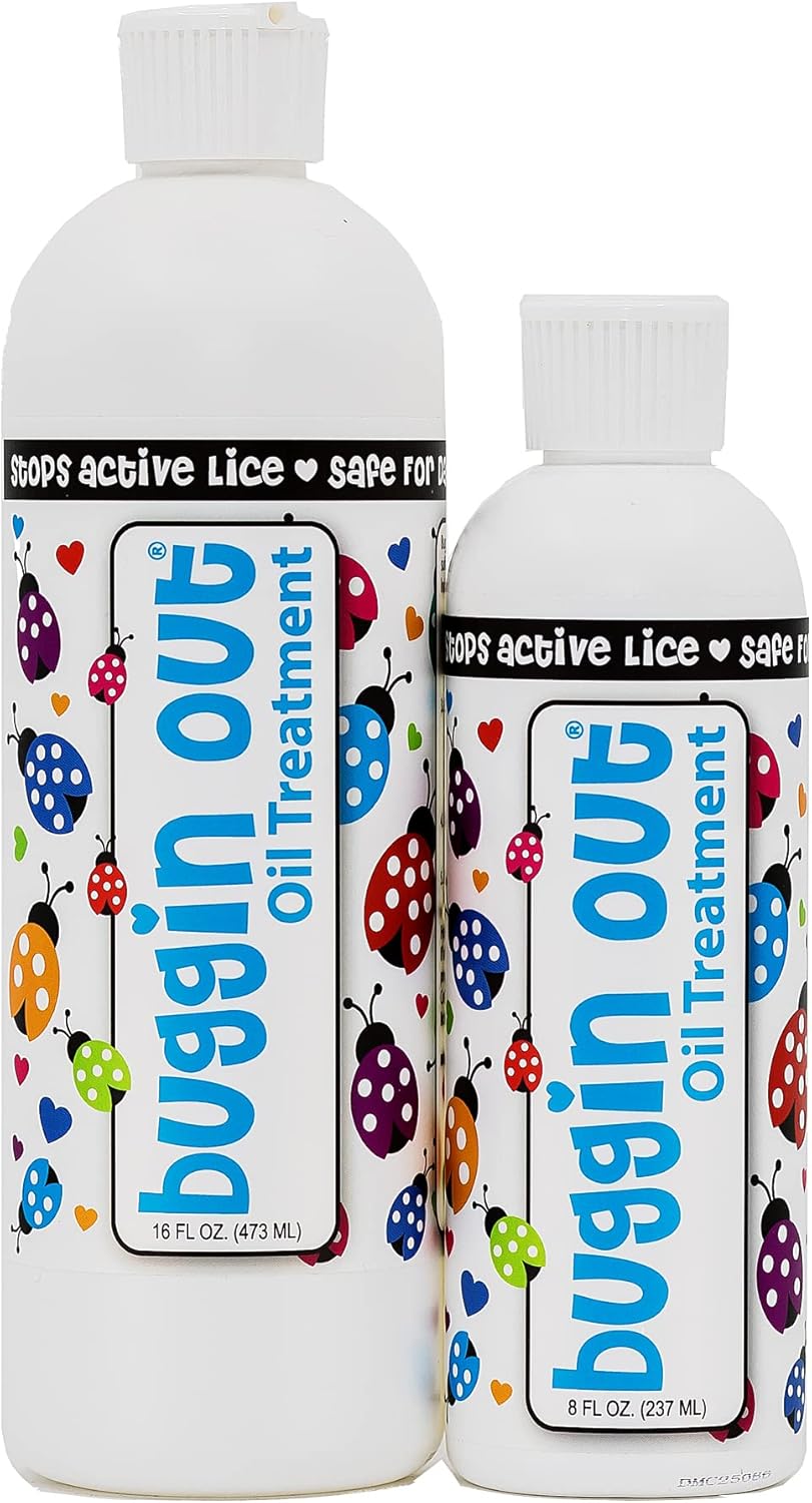 buggin out 100% Dimethicone Oil for Lice Care | Safe for Kids & Adults | Designed for 1-2 Applications | Effective & Trustworthy | 8oz