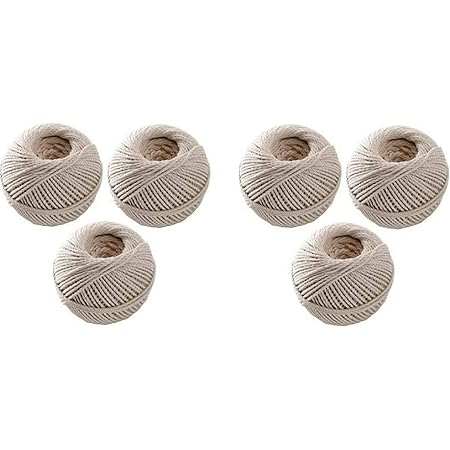 KARRMA | White Cotton String Ball 60M Per Roll - Kitchen Cooking String ...