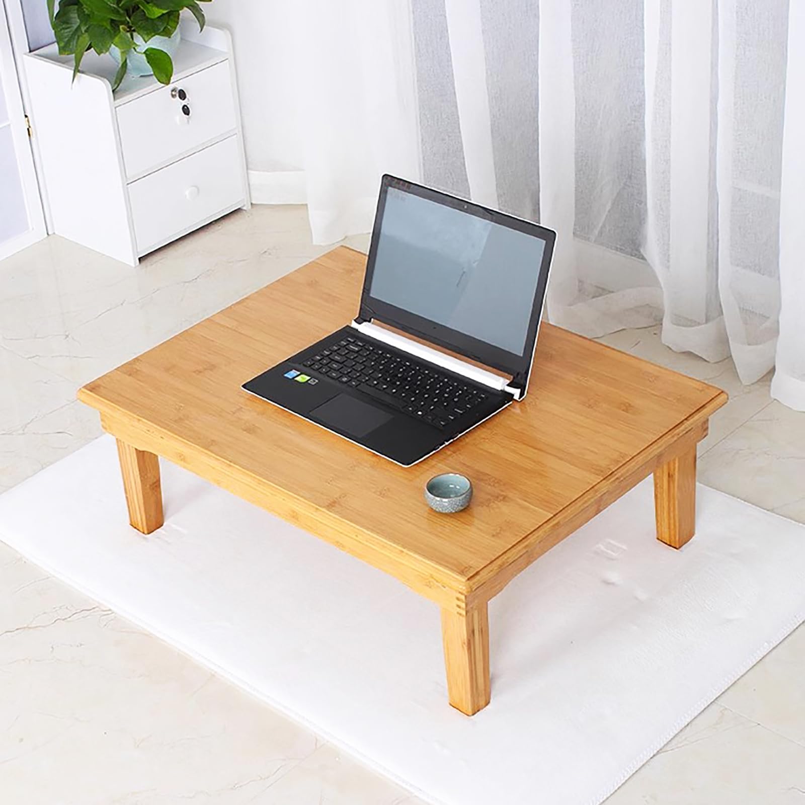 Amazon.co.jp: JIXDILO 竹製日本製ダイニングテーブル、床に座るための