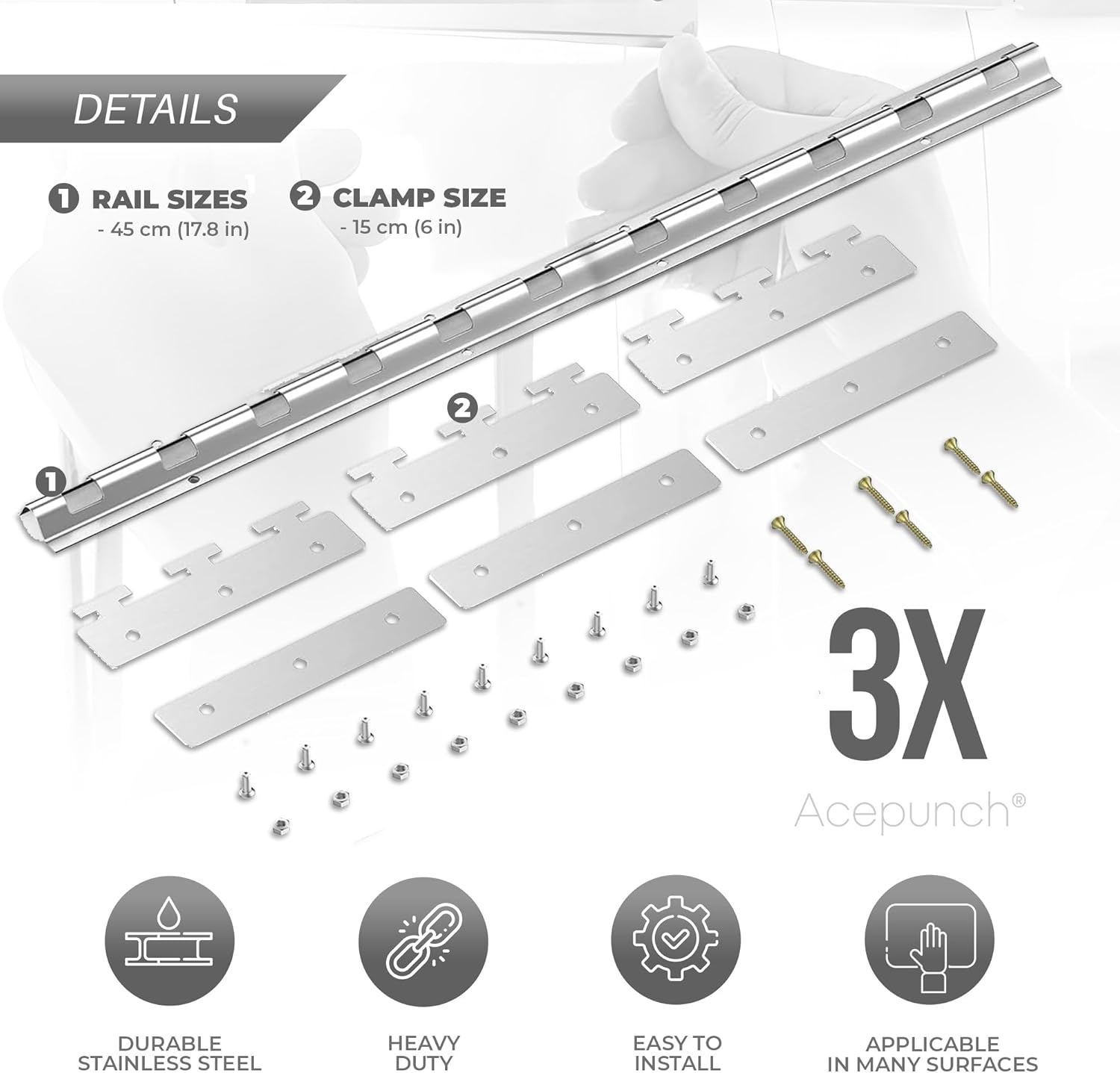 Commercial PVC Strip Door Curtain Kit Bundle