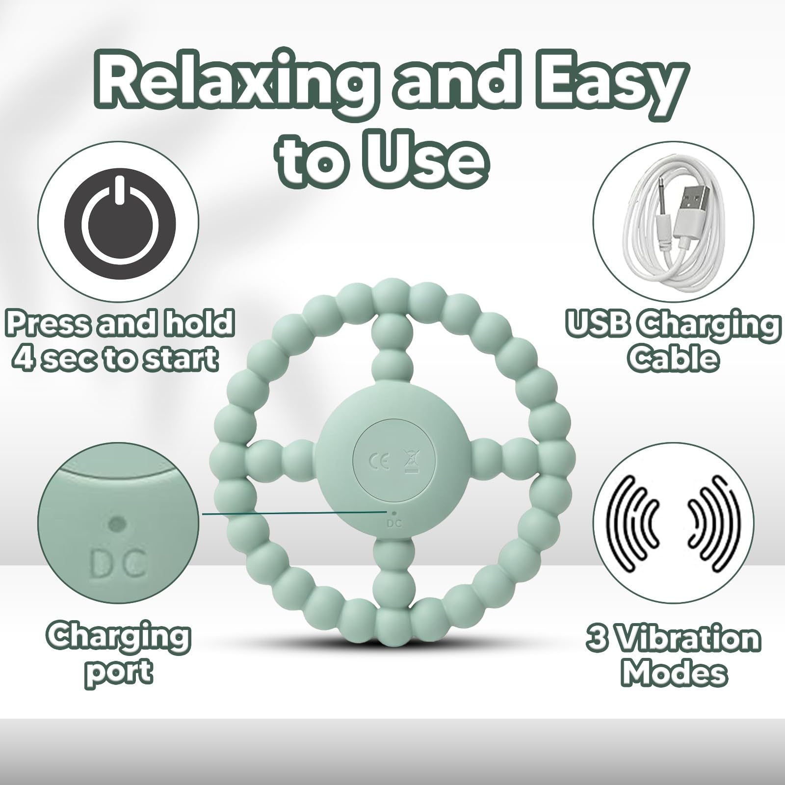 Vibrating Sensory Chew Toy, Dual Use Chew Toy for Autistic Children & Baby Teething, Soothing Teether for Infants Toddlers - Image 2