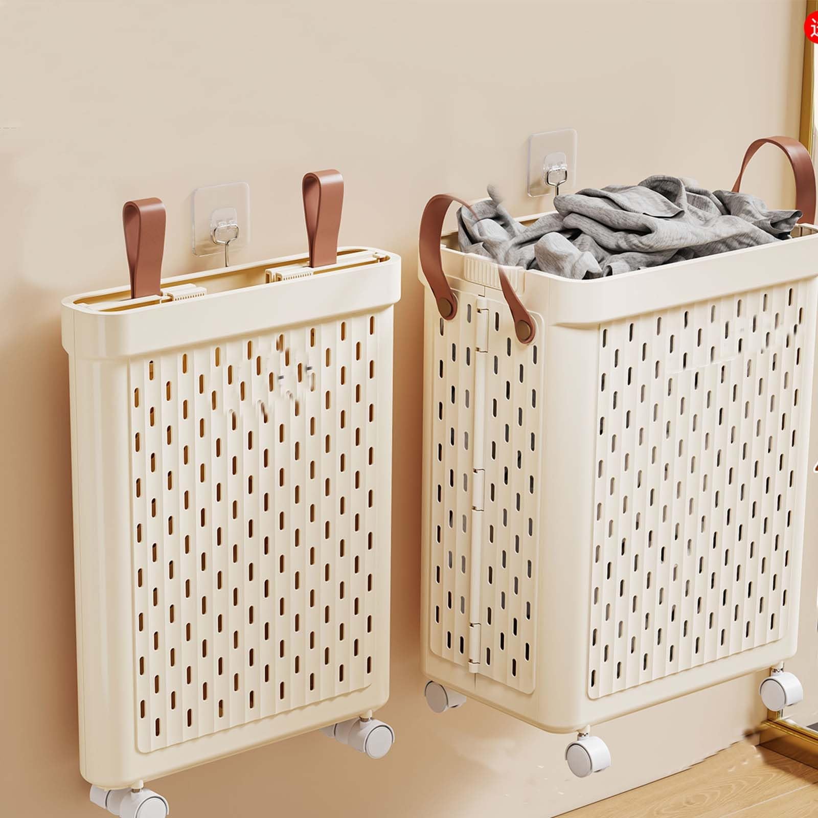 Panier à linge pliable avec roulettes pour dortoir étudiant et chambre