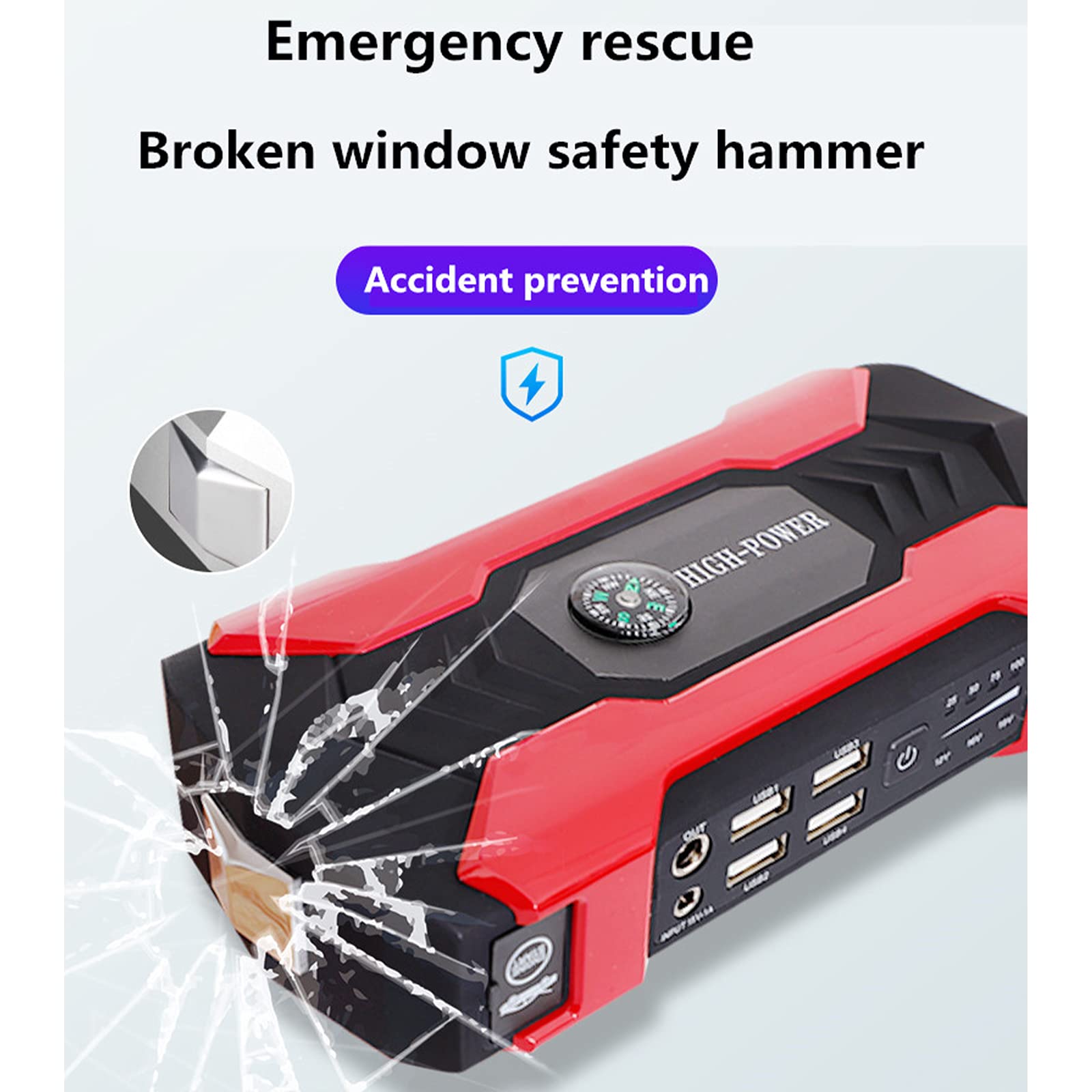 Caricabatteria da 12V Batteria Esterna Booster 20000mAh Auto Jump Starter Batteria di Emergenza Banca di Alimentazione Portatile Ausiliario di Avviamento Automobilistico