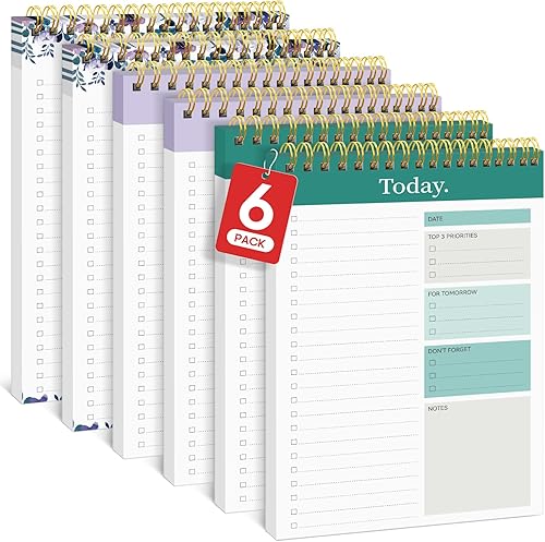 Miniatura 192 de Taja Bloc de notas de lista de tareas pendientes para el trabajo con 52 hojas, 9.8 x 6.5 pulgadas, planificador diario sin fecha, perfecto