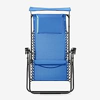 Vista 1 de BrylaneHome 350 libras para exteriores, 350 libras, capacidad de peso, silla ajustable de gravedad cero con dosel, silla tumbona plegable