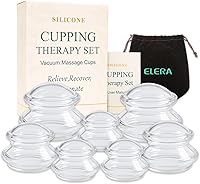 ELERA Silicone Cupping Therapy Set: 7 Professional Chinese Massage Cups for Pain Relief, Cellulite Reduction & Muscle Recovery