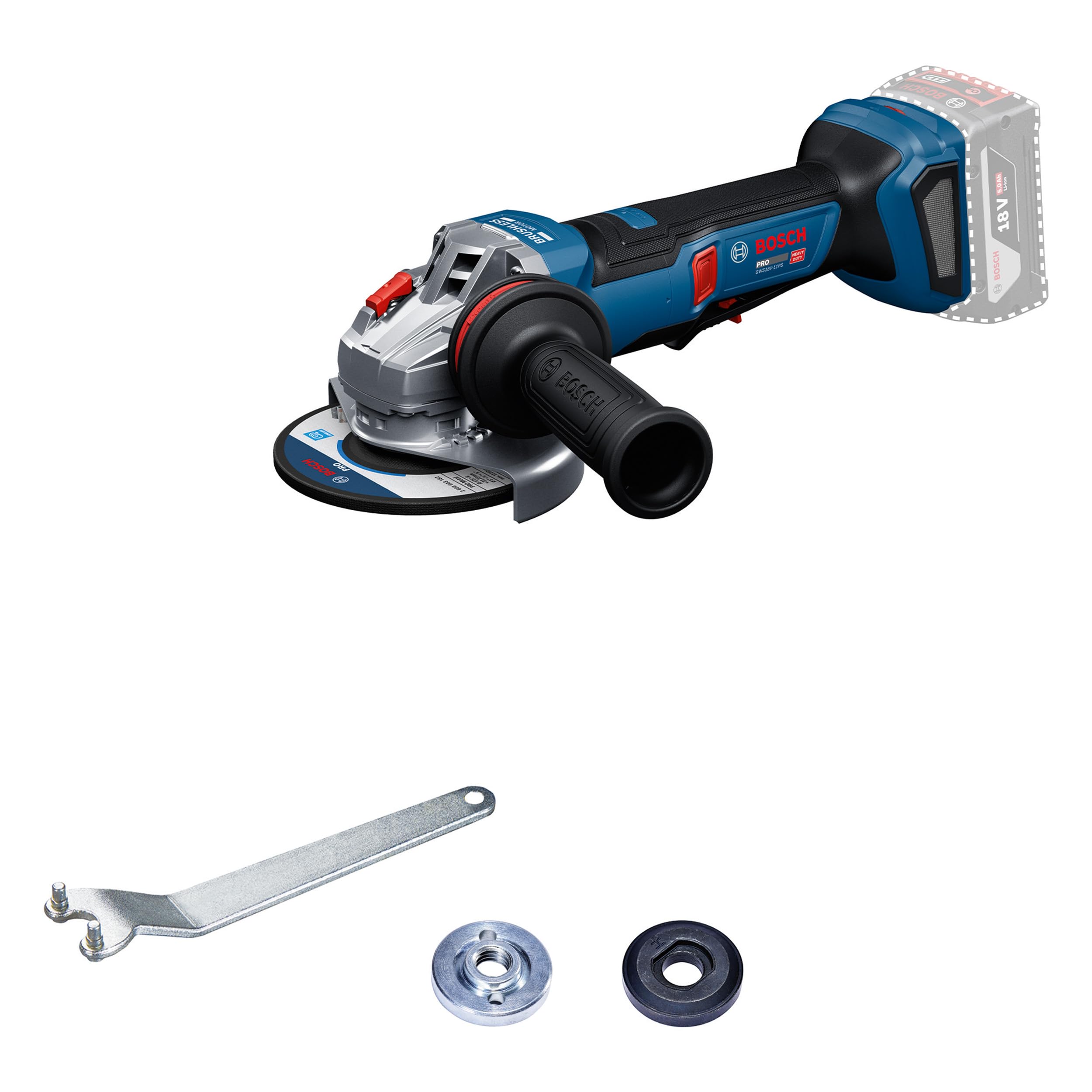 Bosch PRO 18V System Amoladora a batería GWS18V-11PS