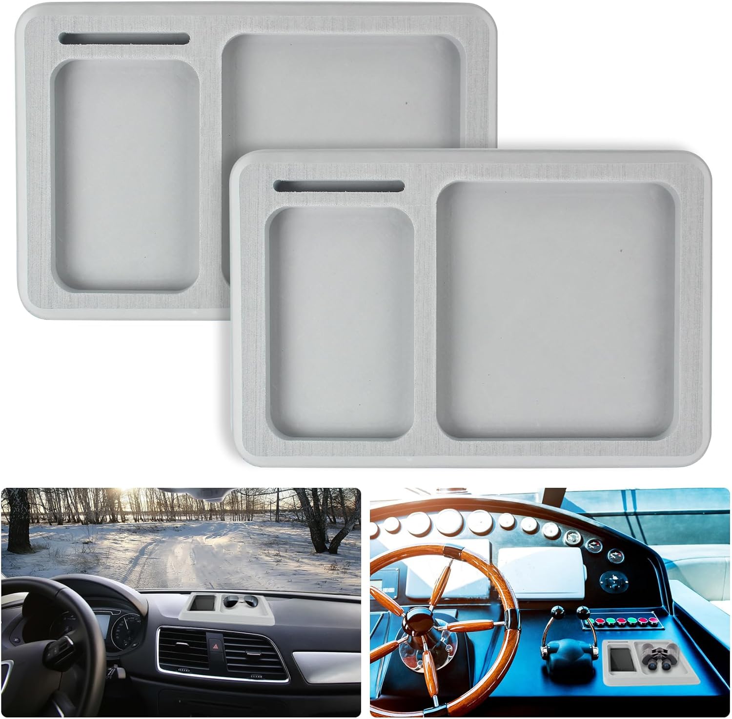 Boat Dash Pad,Multi-Compartment Design Boat Dash Pad Foam,EVA Foam Boat Dashboard Organizer Accessory Holder for Fishing Boats, Kayaks, Car Dashboards,15×10In