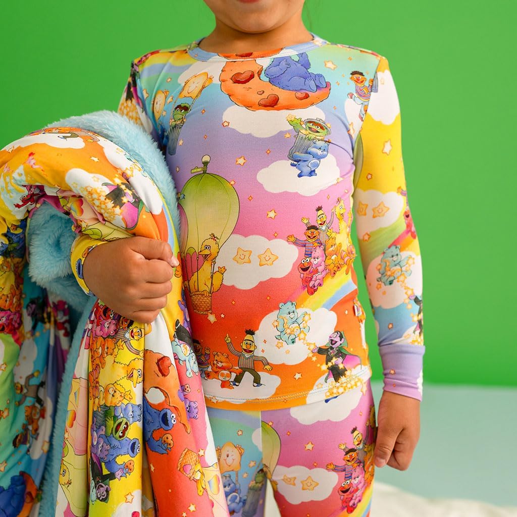 Posh Peanut Girls Pajamas - Soft, Viscose from Bamboo PJs for Kids - Matching, Long Sleeve Toddler Pajamas for Girls - Image 6