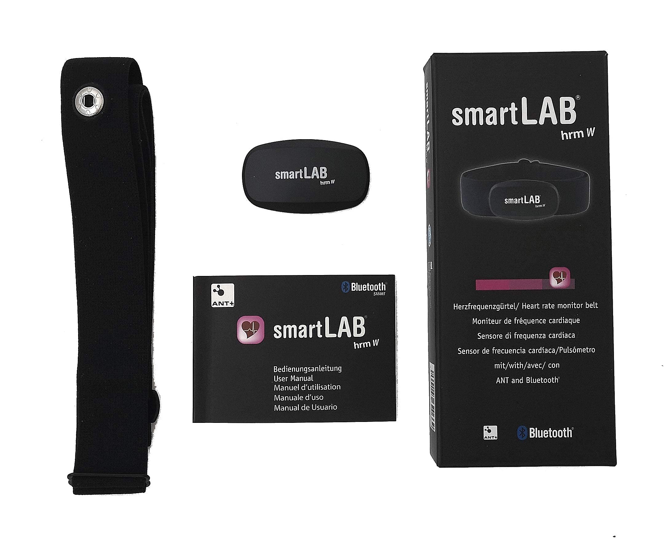 smartLAB hrm W Fascia Cardio | Cardiofrequenzimetro Bluetooth e ANT + | Compatibile con molte App