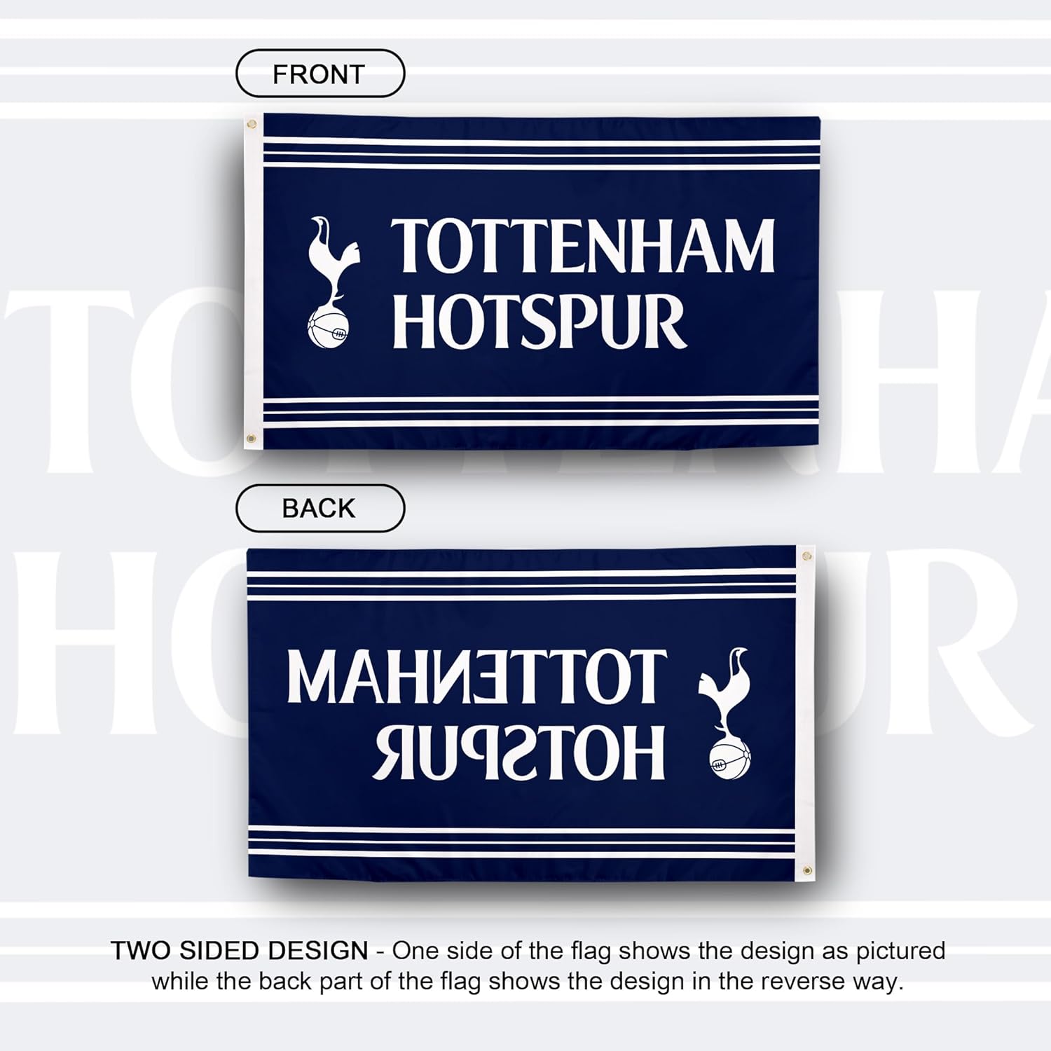 Desert Cactus Tottenham Hotspur Flag Football Soccer Spurs 100% Polyester Indoor Outdoor Banner 3x5 feet (Flag C) - Image 2