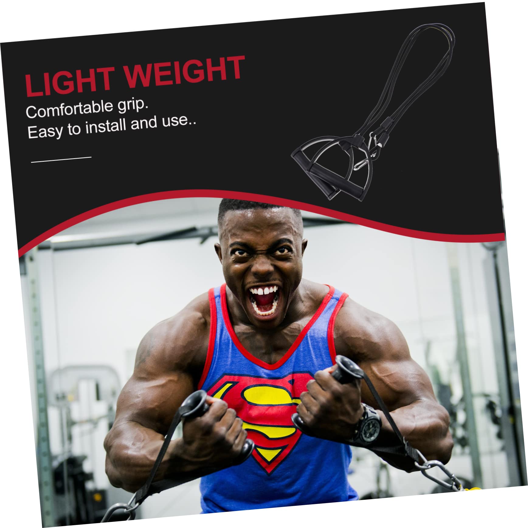 WHAMVOX 1pair Stepper Resistance Bands with Handle Ergonomic Exercise Ropes for Fitness Equipment Accessories Compact Design for Convenient Storage and Muscle Toning - Image 4