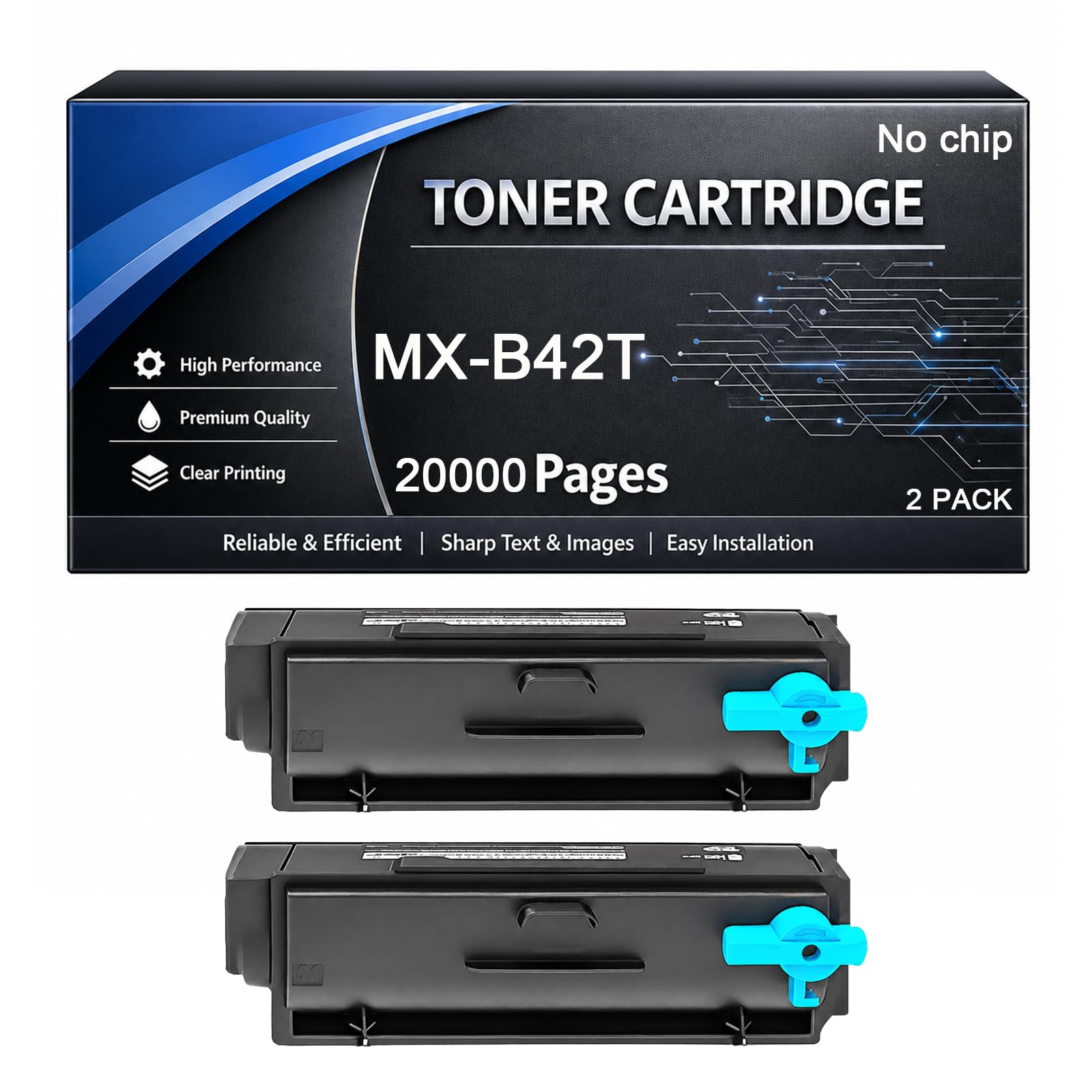 MX-B42T - Cartuccia toner senza chip, compatibile con Sharp MX-B42T 25B3430