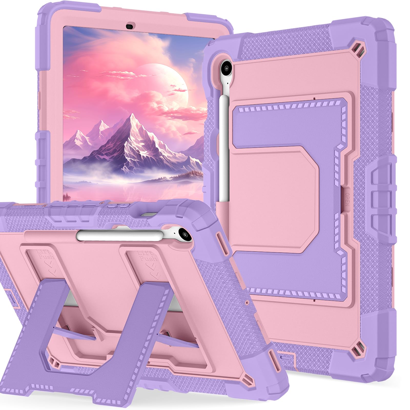 Housse robuste Galaxy Tab S10 Lite violet or rose finition premium - 8