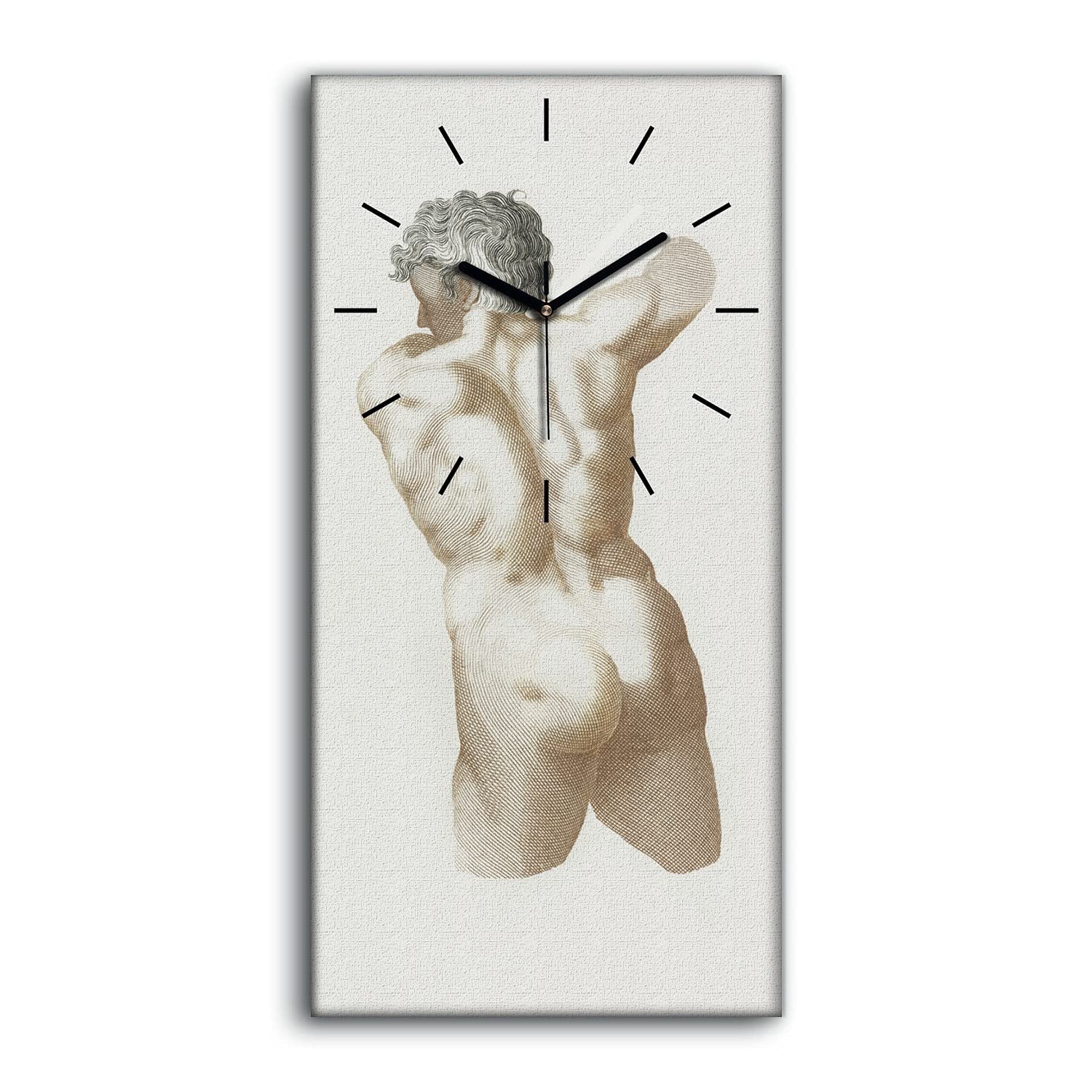 Horloge sur Toile Décoration Salon Moderne Image Art Mural Silencieuse 30x60