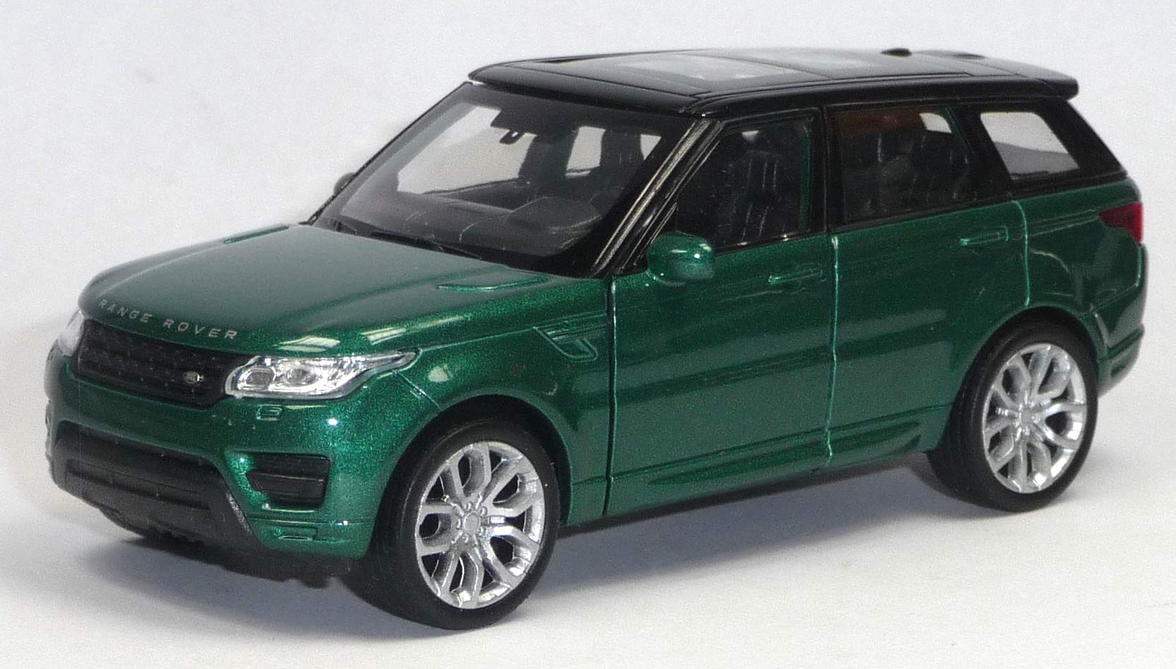 Welly Model Car Compatible with Range Rover Sport Dark Green Approx. 11.5 cm