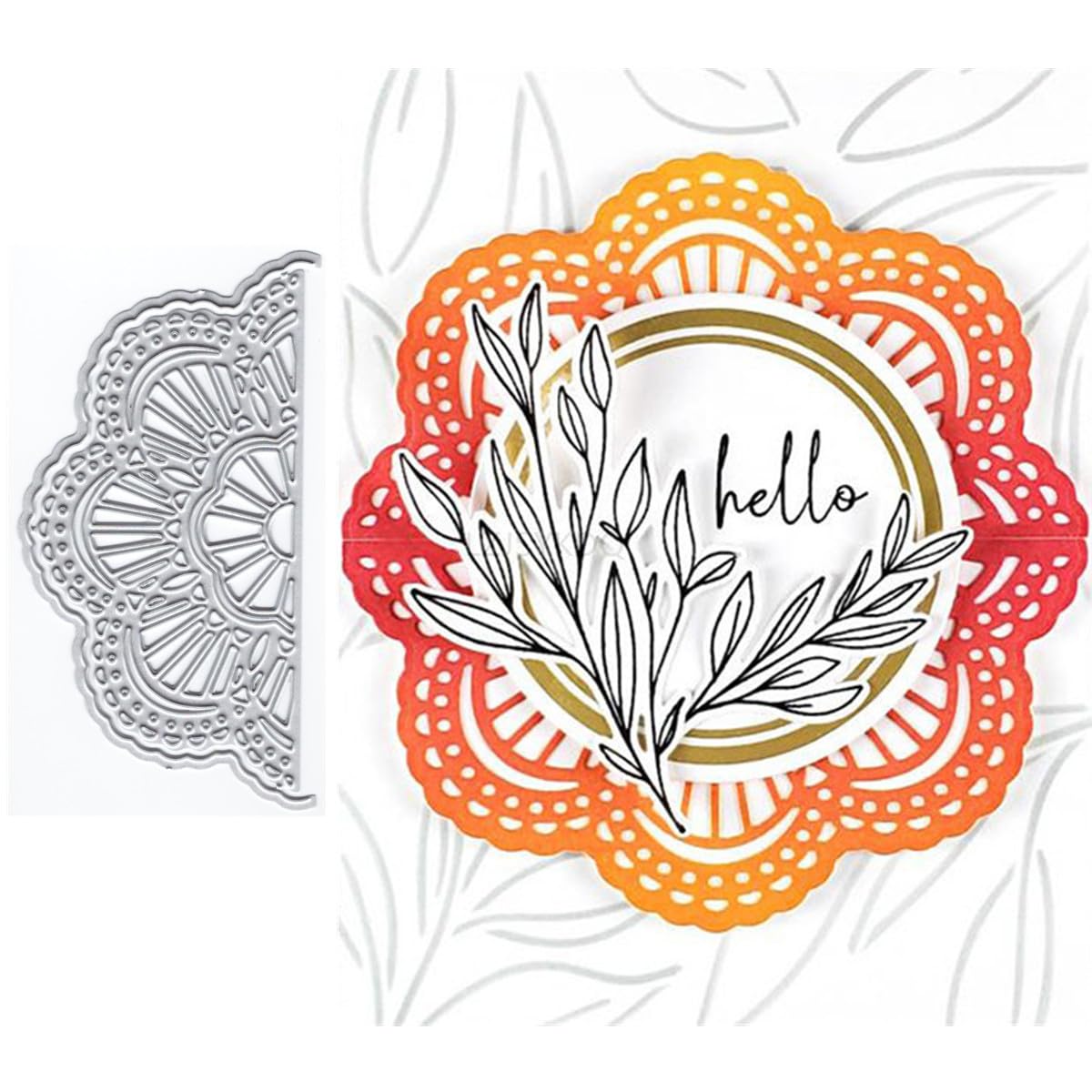 Hollow Flower Die Cuts for Card Making, Background Board Metal Cutting Dies for Paper Scrapbooking, DIY Stencils for Album Party Wedding Festivals Decoration, KDQ937 — image 1