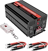 Vista 1 de Inversor de onda sinusoidal pura de 3000 W, 12 V CC a 110 V/120 V CA, inversor de corriente para automóvil con 4 salidas de CA y salida USB