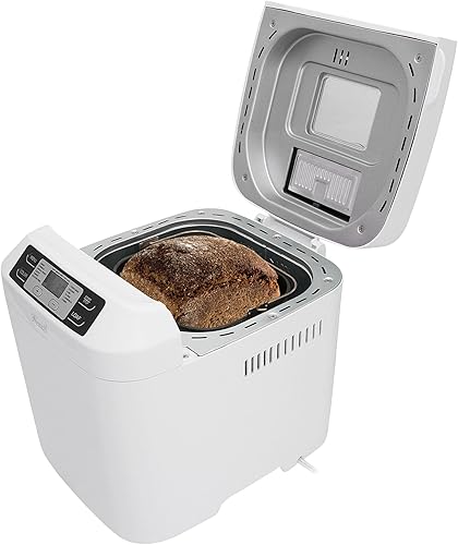 Rosewill Máquina para hacer pan con dispensador automático de frutas y nueces, sin gluten, capacidad de 2 libras, programable, 12 ajustes -