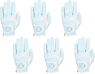 SIMPLE SYMBOL Men's Golf Glove Premium Synthetic Leather,Stable Grip,Six Pack（Left is Wear on Left Hand,Right is Wear on Right Hand） Four Colors to Choose from White/Sky/Beige/Red