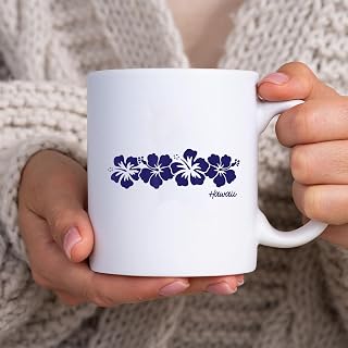 Hibiscus Flower Hawaii Aloha Hawaiian Retro Beach Girls Boys WhiteMug, Tea Mug, Tea Cup, Coffee Cup