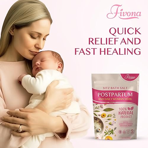 Miniatura 7 de Sal de baño posparto Care Sitz - Mezcla de sal de Epsom con aceites esenciales, tratamiento calmante para hemorroides, curación perineal después